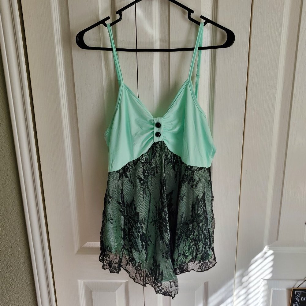 Floral Lace Insert Ruched Asymmetric Hem Corset Skirted Cami Tank Top